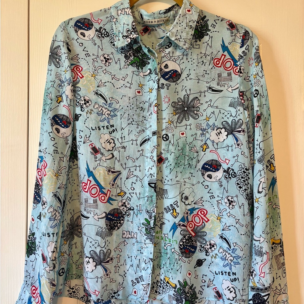 Alice + Olivia Willa blouse - Doodle Pop